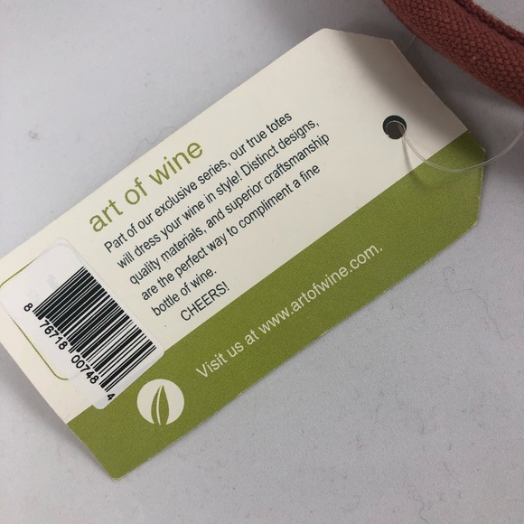 2 True Tote Canvas Wine Bottle Bags - Olive and Burgundy Floral Print - Picture 6 of 7